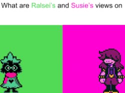 Ralsei and Susie Meme Template