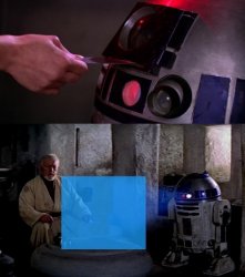 R2 D2 sign Meme Template