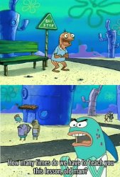 Spongebob old man Meme Template