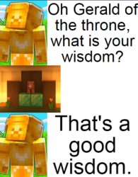 oh gerald of the throne Meme Template