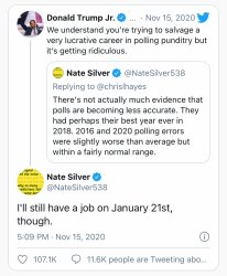 Nate Silver vs. Donald Trump Jr. Meme Template