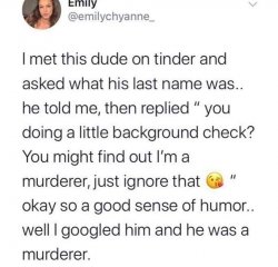 Tinder Murderer Meme Template