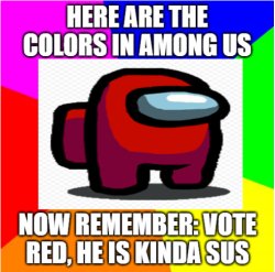 Red Sus Meme Template