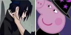 Peppa choke Sasuke Meme Template