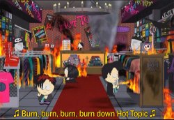 Burn Down Hot Topic Meme Template
