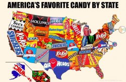 America's favorite candy by state Meme Template