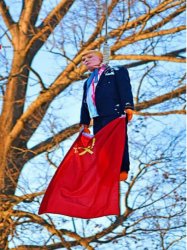 Trump hanging, Soviet Flag Meme Template