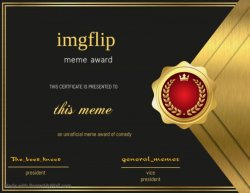 imgflip meme award Meme Template