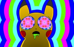 Acid pikachu Meme Template