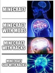 Minecraft brain get big Meme Template