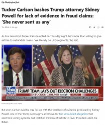 Tucker Carlson bashes Sidney Powell Meme Template