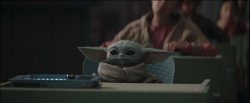 Baby Yoda Computer Desk Meme Template