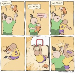 Basketball Baby Yeeter Meme Template