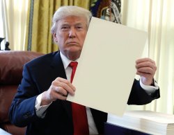 Trump Holding Paper Meme Template