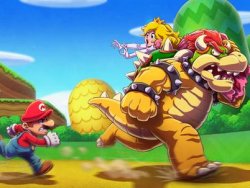 Bowser Kidnapping Peach Meme Template