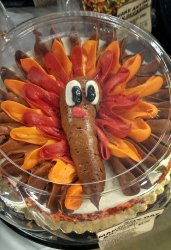 Flaming turd turkey cake Meme Template