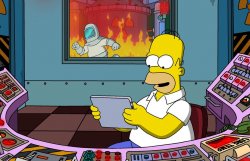 Homer Simpson ignoring fire Meme Template