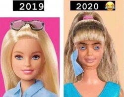 covid barbie Meme Template