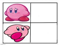 Happy and sad Kirby Meme Template
