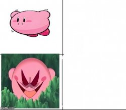 Innocent and evil Kirby Meme Template