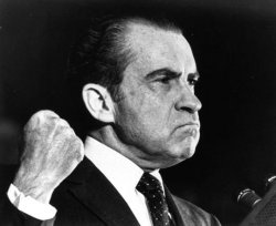 Richard Nixon fist Meme Template
