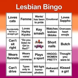 Lesbian bingo Meme Template