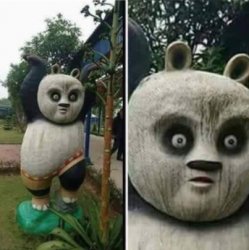 panda creepy Meme Template