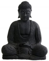 Buddha Statue Black On White Background Meme Template