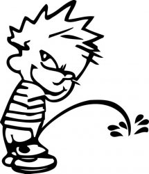 Calvin Peeing Meme Template