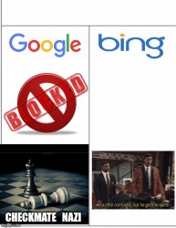 Google vs. Bing censorship Meme Template