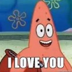 Patrick saying "I love you" Meme Template