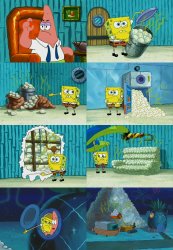 Spongebob showing Patrick Meme Template