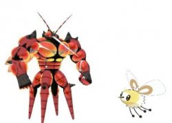 Buzzwole and Cutiefly Meme Template