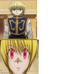 Kurapika Drake Hotline Meme Template