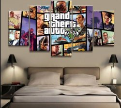 GTA themed hotel room Meme Template