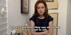 Pam beesly I don't care what they say about me Meme Template