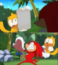 Knuckles throws Ray Meme Template