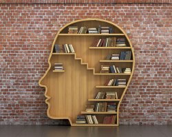 Head Shaped Book Shelf Meme Template