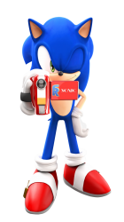 Sonic the Hedgehog with a Camera Meme Template