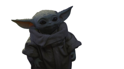 Grogu transparent Meme Template