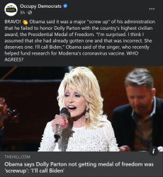 Dolly Parton Presidential Medal of Freedom Meme Template