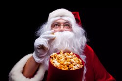Santa popcorn Meme Template