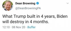 Dean Browning what Trump built in 4 years Meme Template