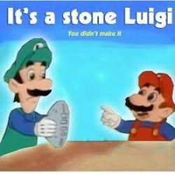 its a stone luigi Meme Template
