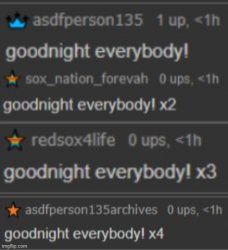 sox goodnight everybody! Meme Template
