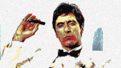 Al Pacino cigar deep-fried Meme Template