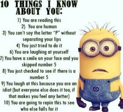 10 things I know about you Meme Template