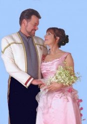 Riker and Troi wedding photo Meme Template