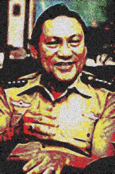 Manuel Noriega median filter + sharpen deep-fried Meme Template