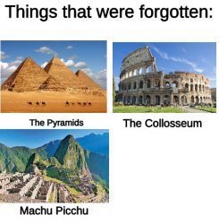 Forgotten things Meme Template